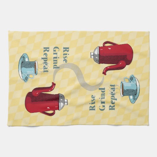 Koffieretro uit de Middeleeuwen Theedoek (Horizontaal)