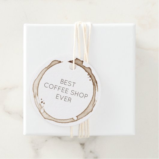 KOFFIERINGEN BEDRIJFSNAAM Bruin Wit Artisan Plezie Bedankjes Labels (In situ)