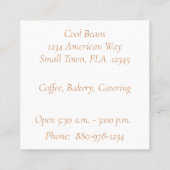 Koffieringen Koffiewinkel Visitekaartje (Achterkant)