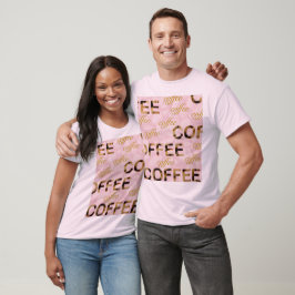Koffieroze en goud t-shirt