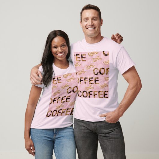 Koffieroze en goud t-shirt (Unisex)