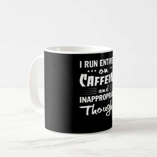 Koffierun Caffeine Ongepaste ideeën Koffiemok (Voorkant links)