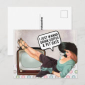 KOFFIE'S EN BRIEFKAARTEN VAN KATTEN VOOR HERROEPEN (Voorkant / Achterkant)
