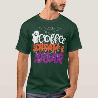 Koffiescherm en suikergoed Happy Halloween oktober T-shirt