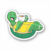 Koffieschildpad Sticker (Voorkant)