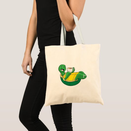 Koffieschildpad Tote Bag (Voorkant (product))