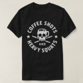 Koffieschoenen en zware vierkant t-shirt (Design voorkant)