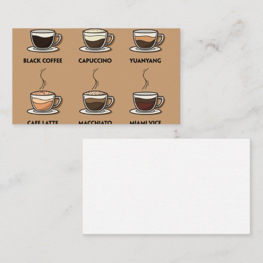 Koffieset Informatiekaartje (Voorkant / Achterkant)