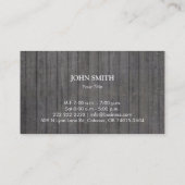 Koffieshop Elegant Wood Monogram Visitekaartje (Achterkant)