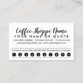 Koffieshop Loyalty Punch Card (Achterkant)