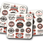  koffiesignalen | Retro Coffee Cork Onderzetters