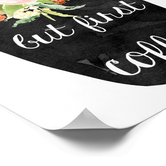 Koffiesignalering voor keuken, maar eerste koffieb poster (Hoek)