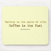 Koffieslogan verzenden - mousepad muismat (Voorkant)