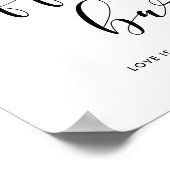 Koffiesluiting voor bruiloft poster (Hoek)