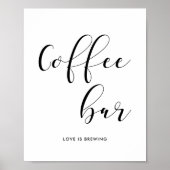 Koffiesluiting voor bruiloft poster (Voorkant)