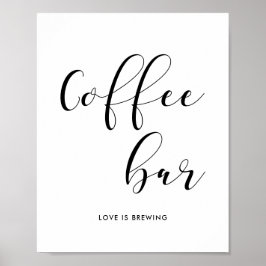 Koffiesluiting voor bruiloft poster