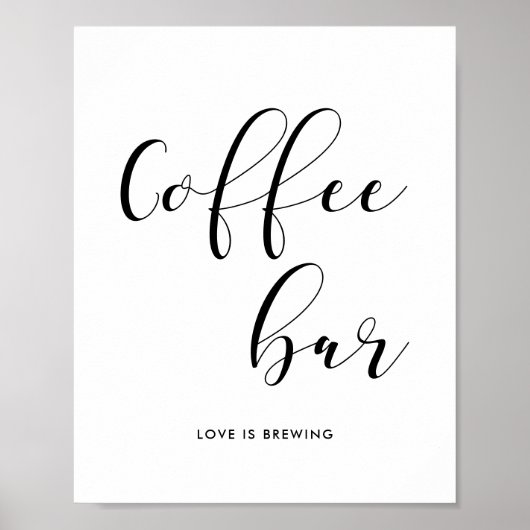 Koffiesluiting voor bruiloft poster (Voorkant)