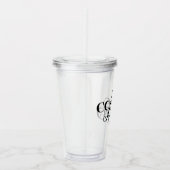 Koffiesnoer geïsoleerde trommel acryl drinkbeker (Rechts)