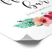 Koffiestaafje voor bloemetjesontwerp, bruiloft poster (Hoek)