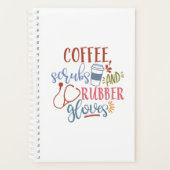 Koffiestaafjes en rubberhandschoenen, ontworpen vo planner (Voorkant)