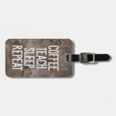 Koffiestaartje herhalen grappige leraar bagagelabel (Voorkant horizontaal)