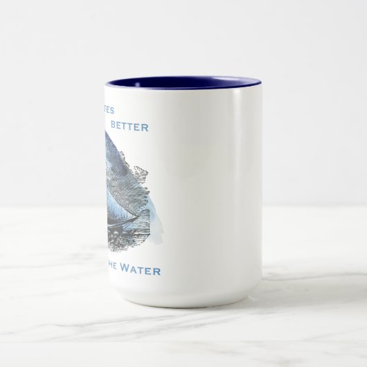 Koffiestastes beter op de zandboot mok (Midden)