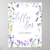 Koffiestbalken Paars Vrijgezellenfeest voor wilde  Poster (Voorkant)