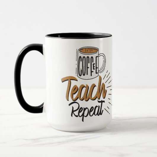 Koffiestelke Mok van leerkrachten herhalen (Links)