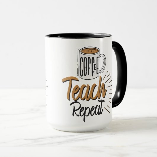 Koffiestelke Mok van leerkrachten herhalen (Voorkant rechts)