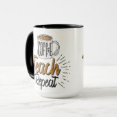 Koffiestelke Mok van leerkrachten herhalen (Voorkant links)