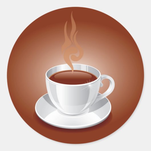 Koffiestickers Ronde Sticker (Voorkant)