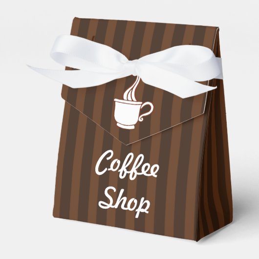 Koffiestrepen Favor Box Bedankdoosjes (Voorkant Zijde)