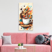 Koffiestroomkunst Canvas Afdruk (Insitu (Woonkamer))
