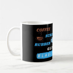 Koffiestruiken en rubberhandschoenen - labellak koffiemok