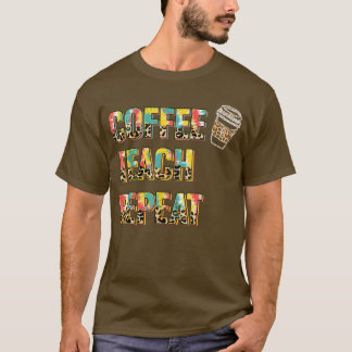Koffiestuk Levenaar Leven van leraar Tie Dye Lopar T-shirt