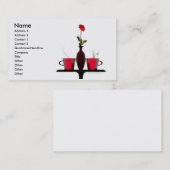 Koffietabel en -Roos Visitekaartje (Voorkant / Achterkant)