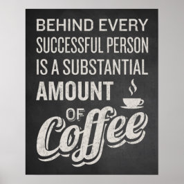 Koffieteken. Koffiedecor. Grappig Coffee Gezegde. Poster
