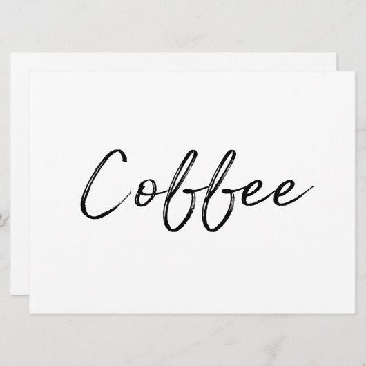 Koffieteken | Stijlvol handschrift (Voorkant / Achterkant)