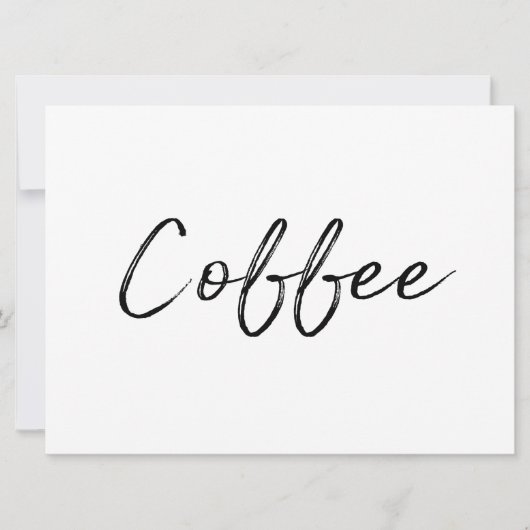 Koffieteken | Stijlvol handschrift (Voorkant)