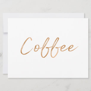 Koffieteken   Stylish Gold Roos Hand Lettered