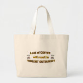 koffietekort grote tote bag (Voorkant)