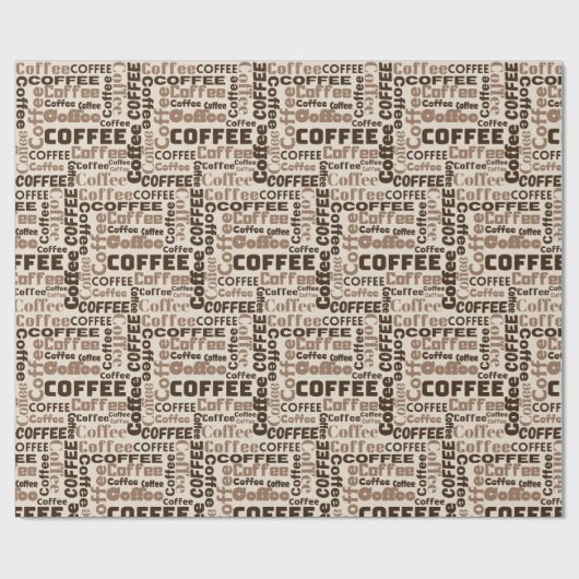 Koffietekst Cadeaupapier (Vlak)