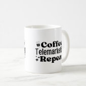 Koffietelemarketing herhalen koffiemok (Voorkant rechts)
