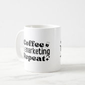 Koffietelemarketing herhalen koffiemok (Voorkant links)