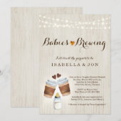 Koffiethee met Baby shower met twee vingers Kaart (Voorkant / Achterkant)