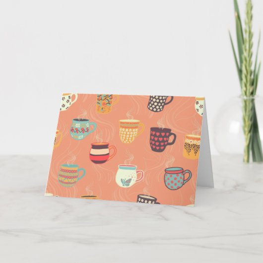  Koffiethee-Mokken Bedankkaart (Voorkant)