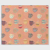 Koffiethee-Mokken Cadeaupapier (Vlak)