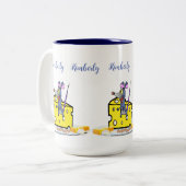 Koffiethee-Mokken, muizenkaas Tweekleurige Koffiemok (Voorkant links)