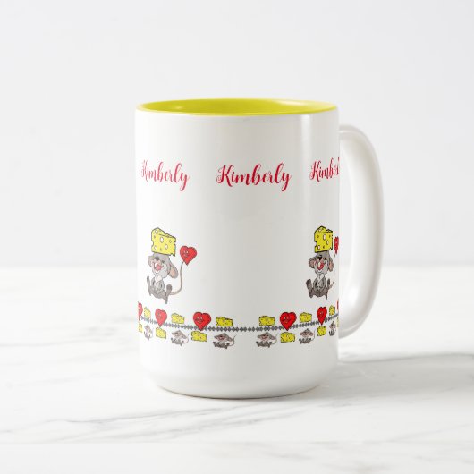 Koffiethee-Mokken, muizenkaas Tweekleurige Koffiemok (Voorkant rechts)