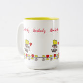 Koffiethee-Mokken, muizenkaas Tweekleurige Koffiemok (Voorkant links)